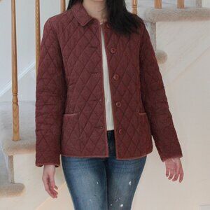 LL Bean Women's Rust Colored Quilted Jacket
